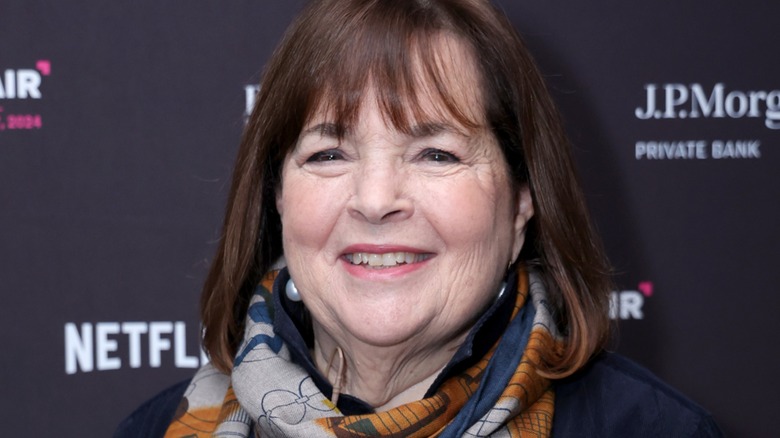 ina garten with multicolored scarf