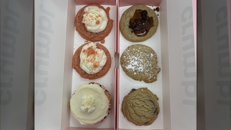 crumbl mini cookies in boxes