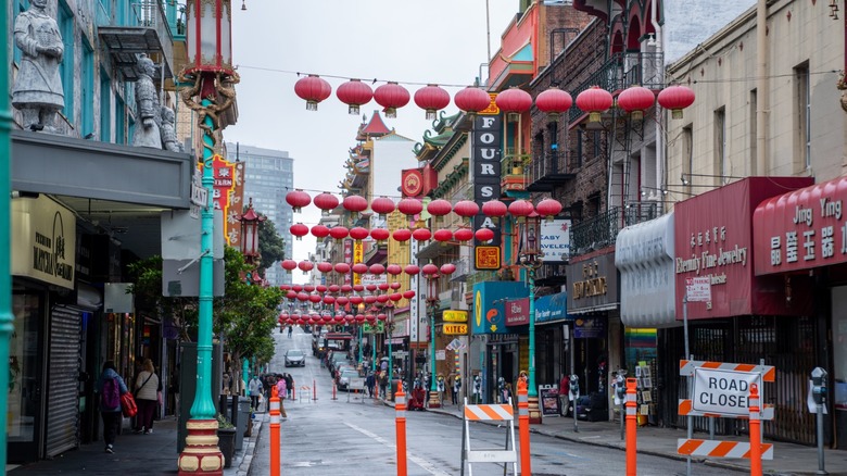 gray day in san francisco's chinatown