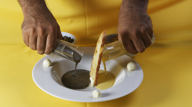 Red plate of huitlacoche