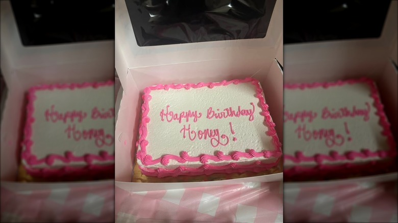 publix birthday cake in cardboard box