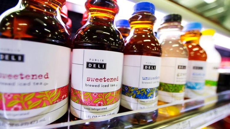invidual bottles of publix deli iced teas