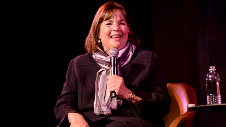Ina Garten on stage with microphone