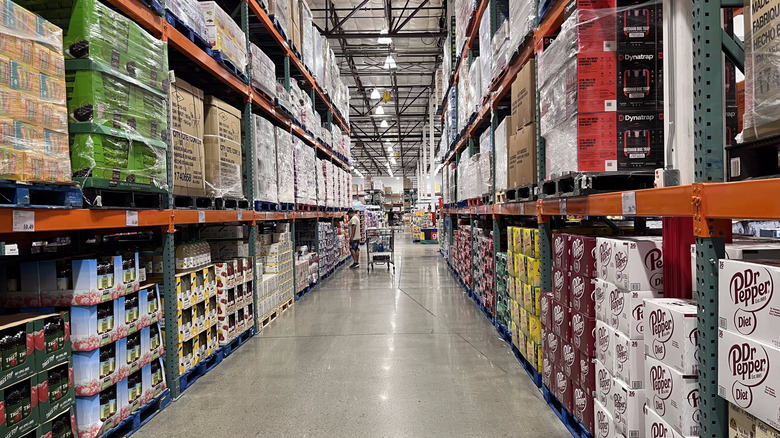 costco aisle with high shelving