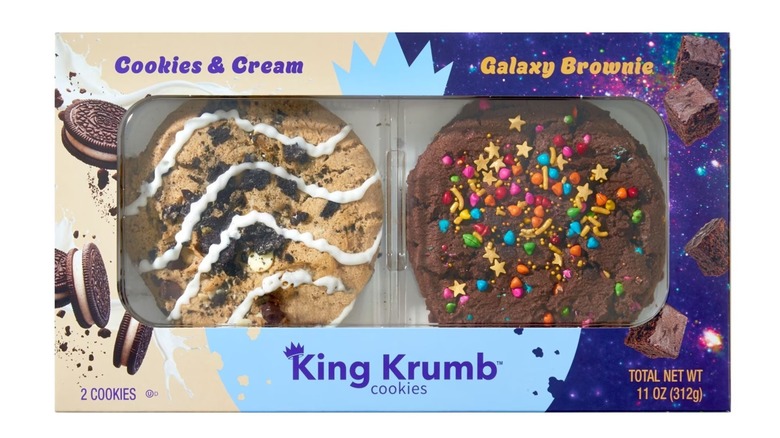 two pack of giant cookies with chocolate flavors