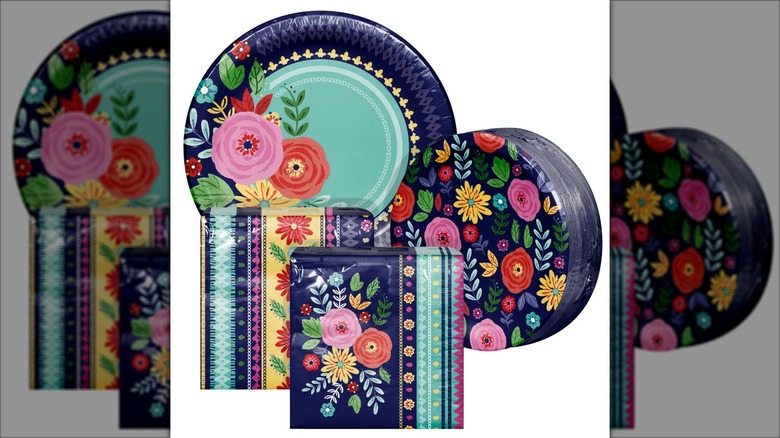 package of paper plates and napkins