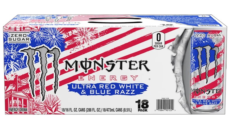 patriotic energy drinks in case