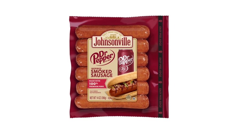 cola-flavored pork sausage in red package