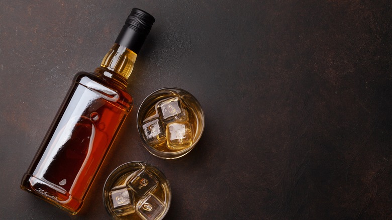 Bottle of American whiskey