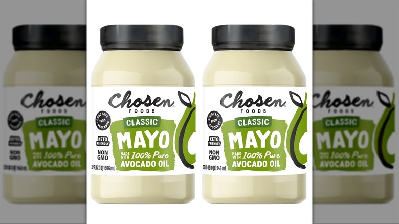 two jars of avocado mayo side by side