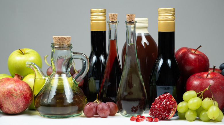 Various types of vinegar