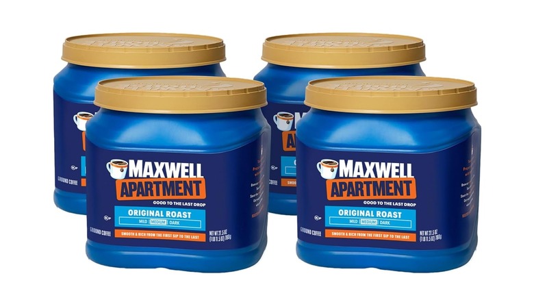 Product image of four "Maxwell Apartment" coffee canisters.