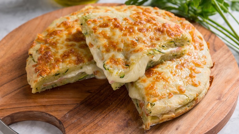 focaccia grilled cheese with veggies