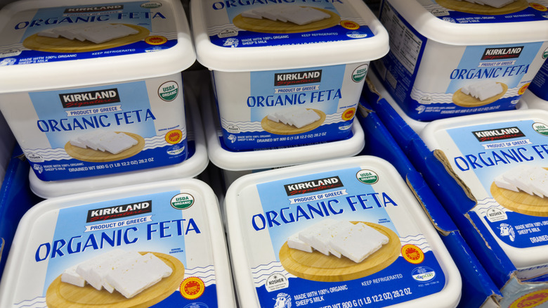 Tubs of Kirkland Signature organic feta