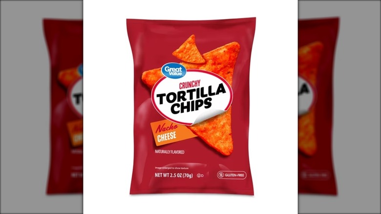 red bag of nacho tortilla chips