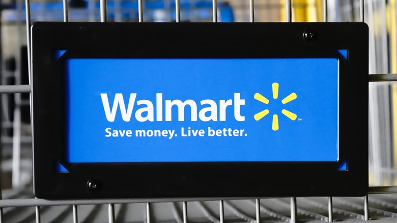 walmart logo on shopping cart end