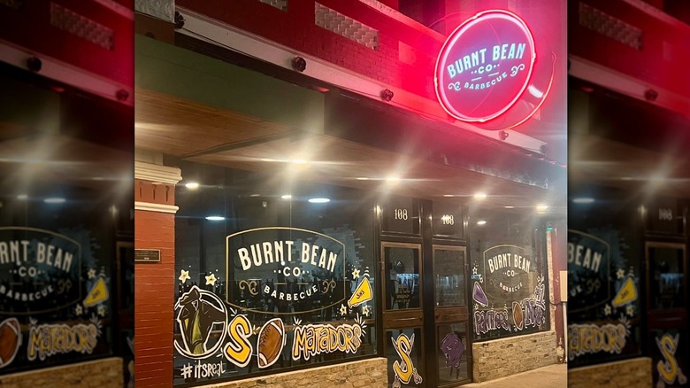 Outside of Burnt Bean Co. restaurant