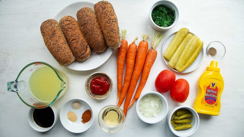 chicago-style hot dog ingredients