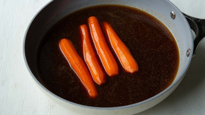 carrots in seasoned broth