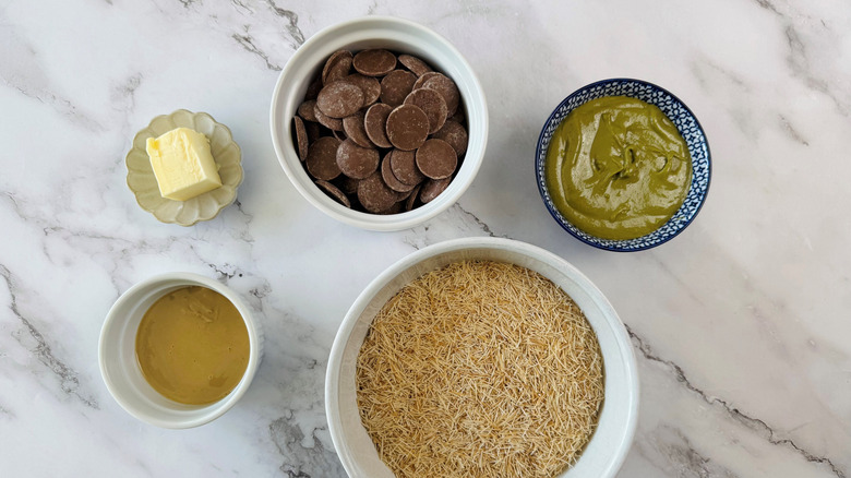 Ingredients for Dubai chocolate
