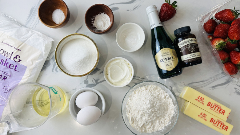 New Year's Eve Champagne cupcake ingredients