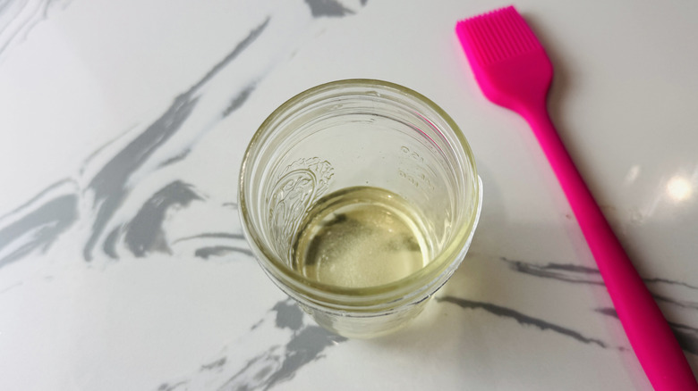 yellowish liquid in a clear cup