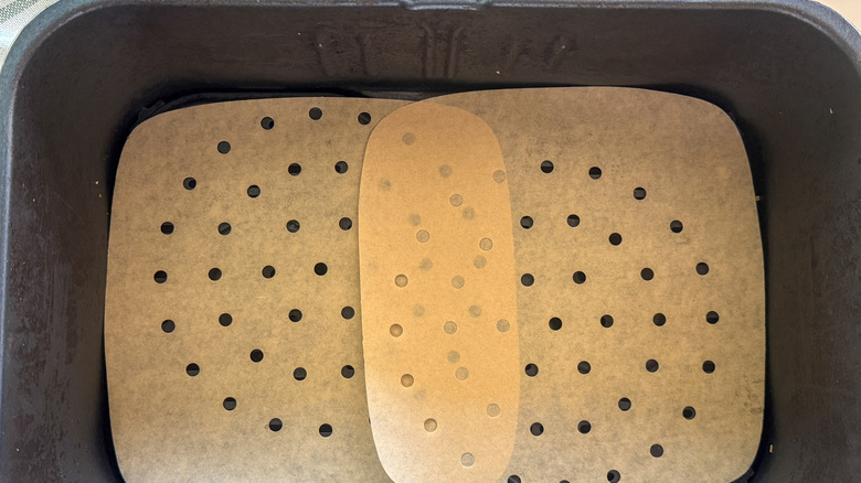 lined air fryer basket