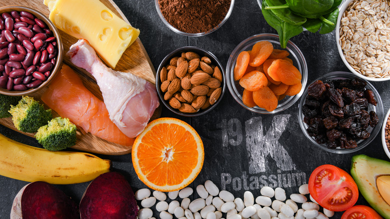 Lots of foods containing potassium