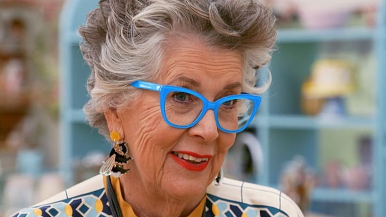 A close-up of Prue Leith
