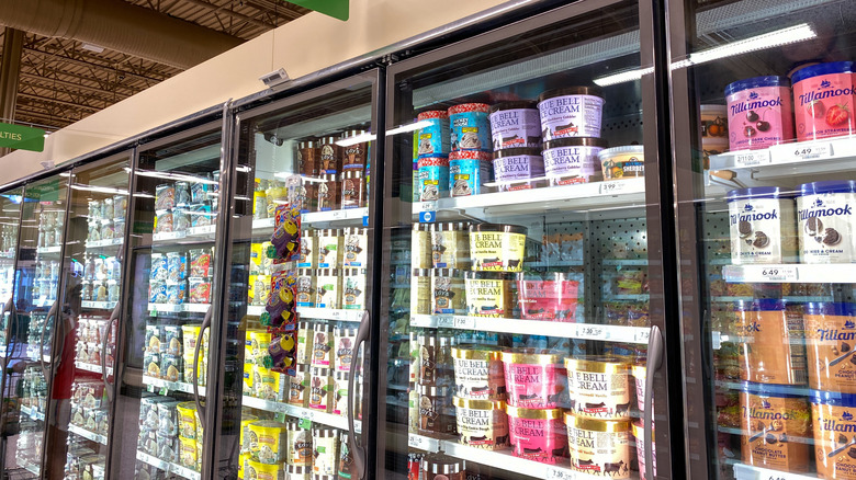 Ice cream section at Publix.