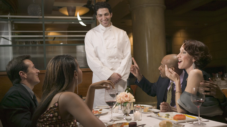 couples dining at restaurant