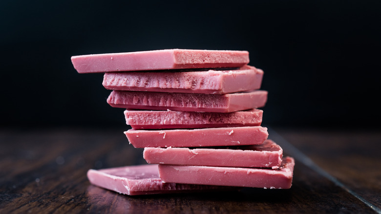 Ruby chocolate bars