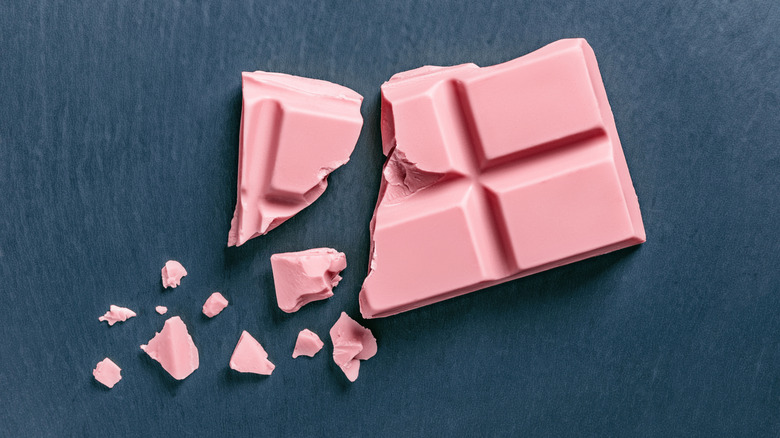 broken ruby chocolate bar