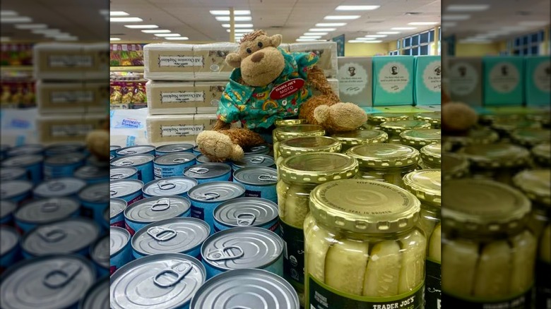 monkey stuffed animal at Trader Joe's