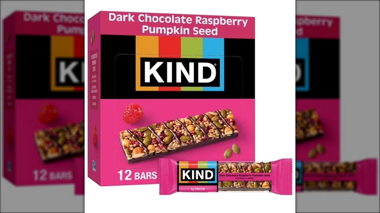 fruit and nut bars in pink box