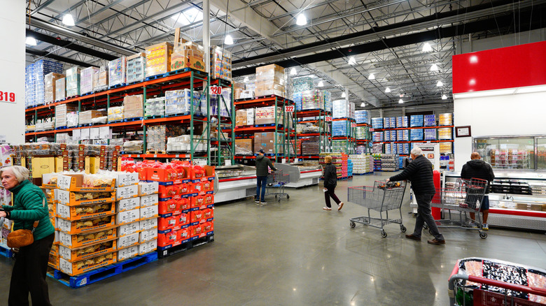 Costco shoppers inside store