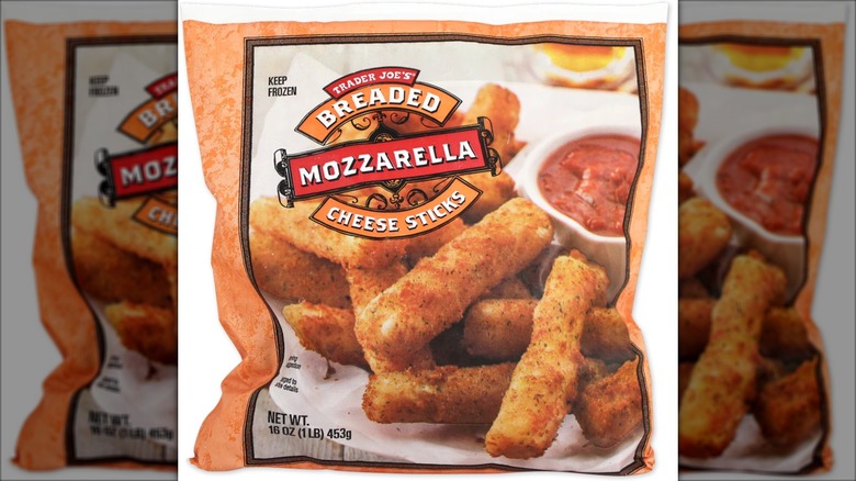 orange sack of mozz sticks with marinara