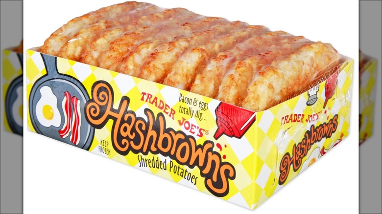 yellow checkerboard box of hashbrowns