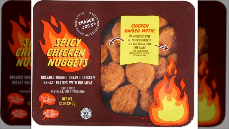 red package of spicy chicken nuggets