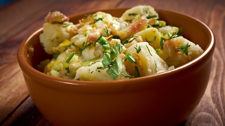 german potato salad in bowl