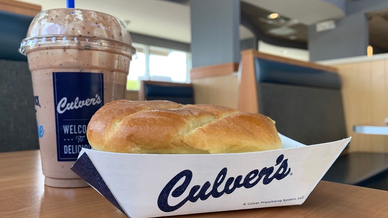 culver's sandwich with concrete mixer drink