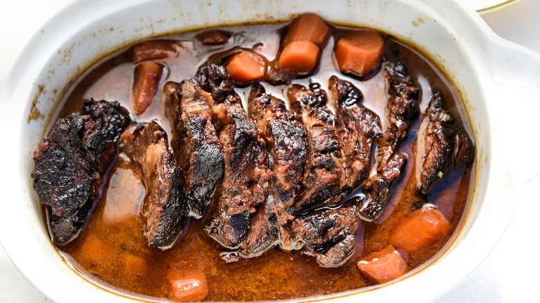 braised brisket with veggies