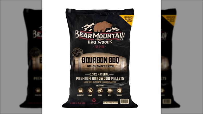 black bag of smoker pellets from bear mountain