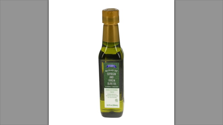 A bottle of Pampa soybean and olive oil
