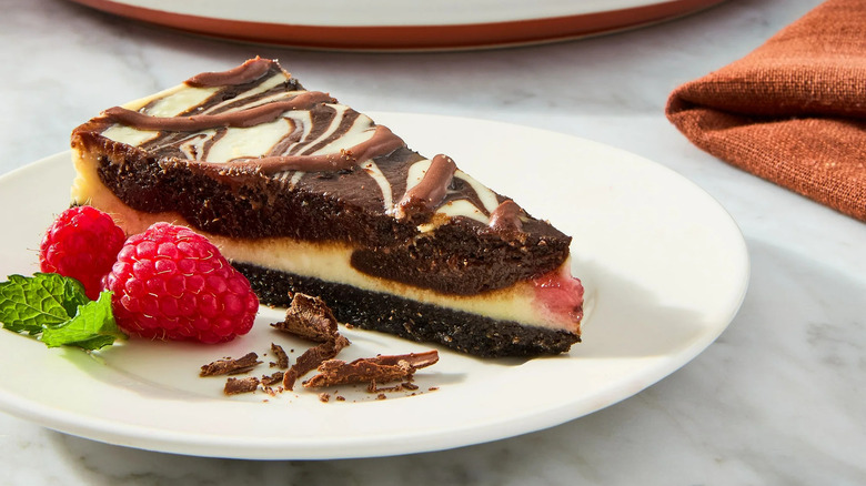 Selection of cheesecake flavors on plate