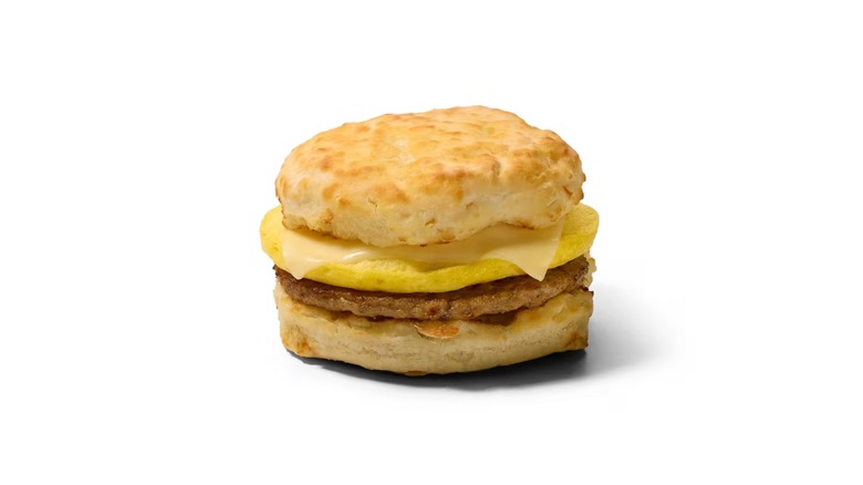 sausage biscuit with egg and cheese