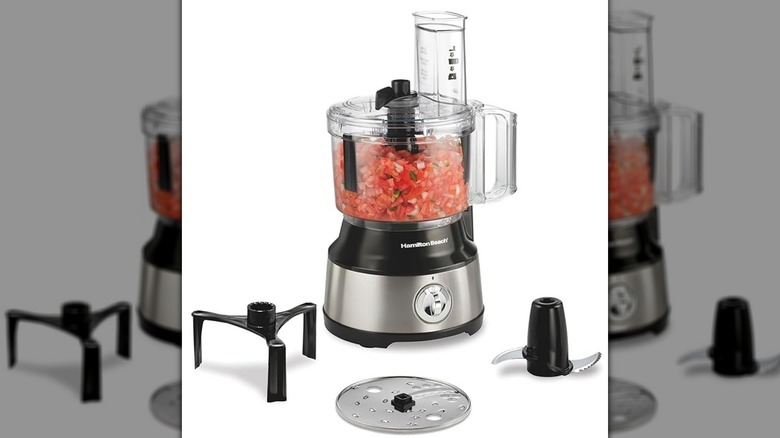 The Hamilton Beach Food Processor on a white background