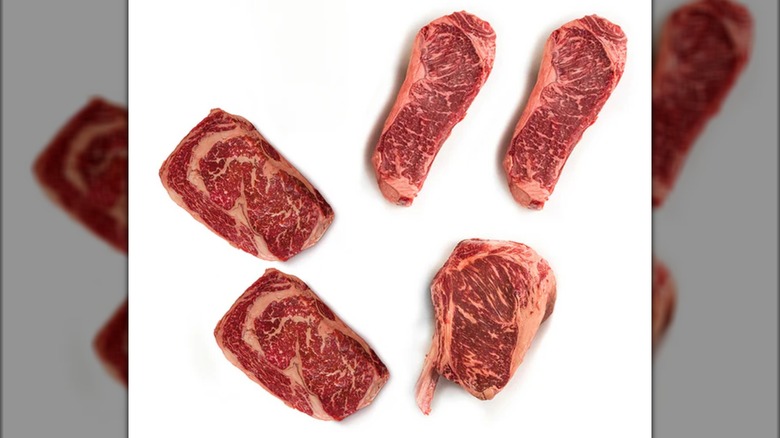 The cuts from a Great Gift steak box
