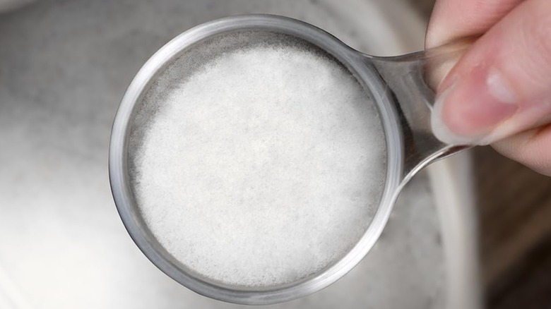 Close-up of a dose of trehalose sweetener