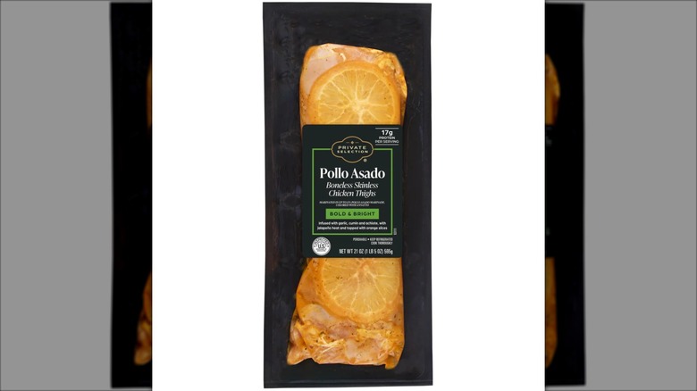packaged pollo asada chicken thighs with marinade